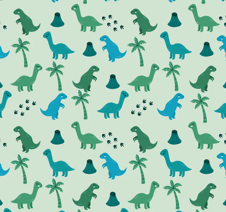 Dinosaur Motifs dino wallpaper - TenStickers