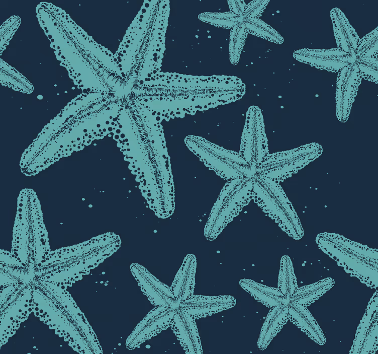 Starfish Pattern cute animal wallpaper - TenStickers