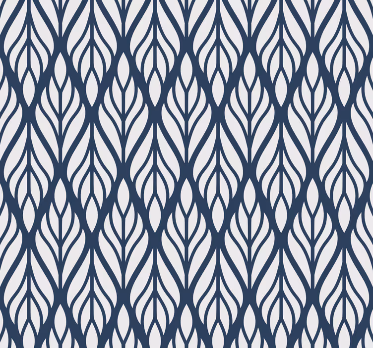 Geometric Pattern leaves wallpaper - TenStickers