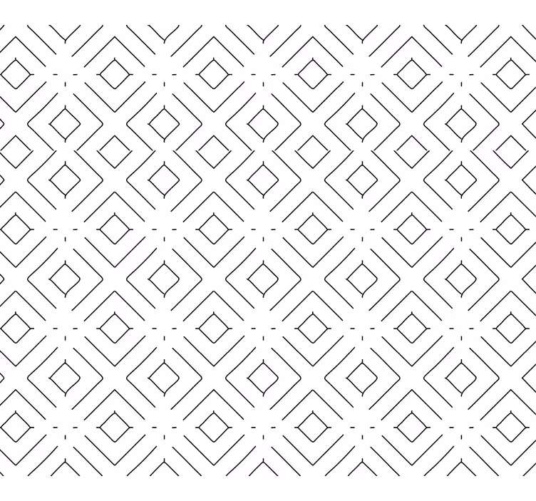Geometric black/white Square Wallpaper - TenStickers