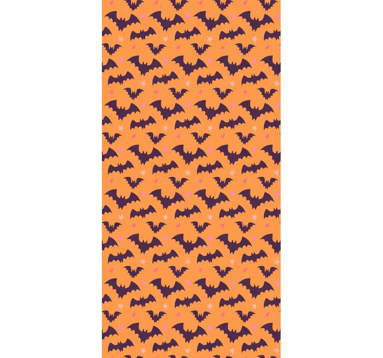 Bat Pattern halloween wallpaper - TenStickers