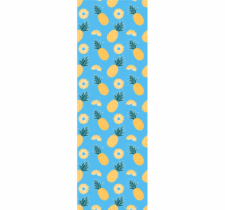 Tropical Pineapple Print cute animal wallpaper - TenStickers