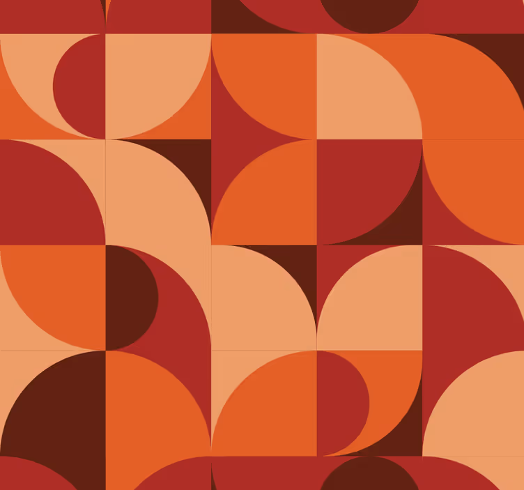 Wallpaper geometric retro geometric design - TenStickers