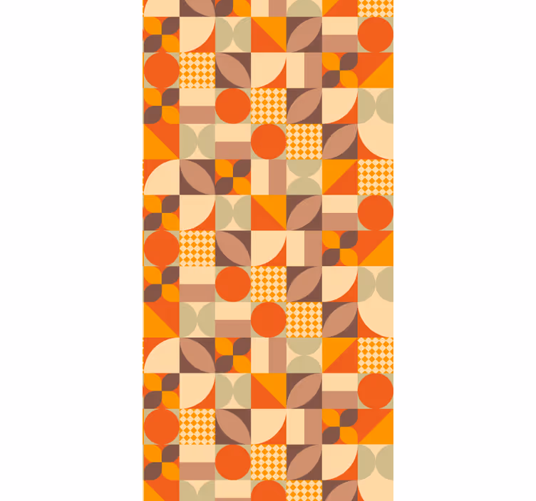 Wallpaper geometric retro geometric shapes - TenStickers