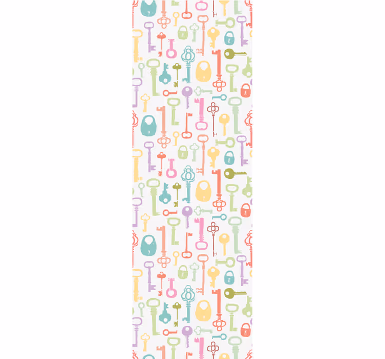 Key Pattern Motif teenage bedroom wallpaper - TenStickers