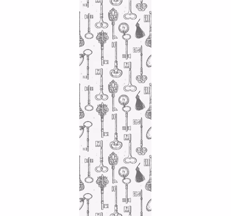 Master bedroom wallpaper antique key designs - TenStickers