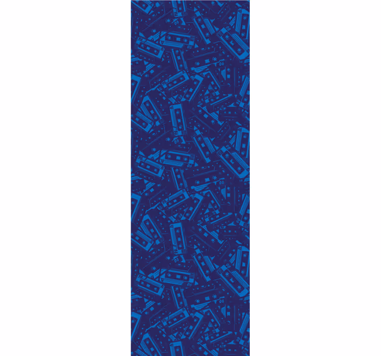 Alphanumeric Pattern a blue wallpaper - TenStickers