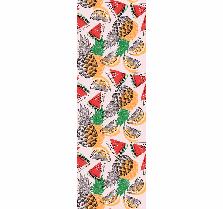 Tropical Fruits Pattern nature wallpaper - TenStickers