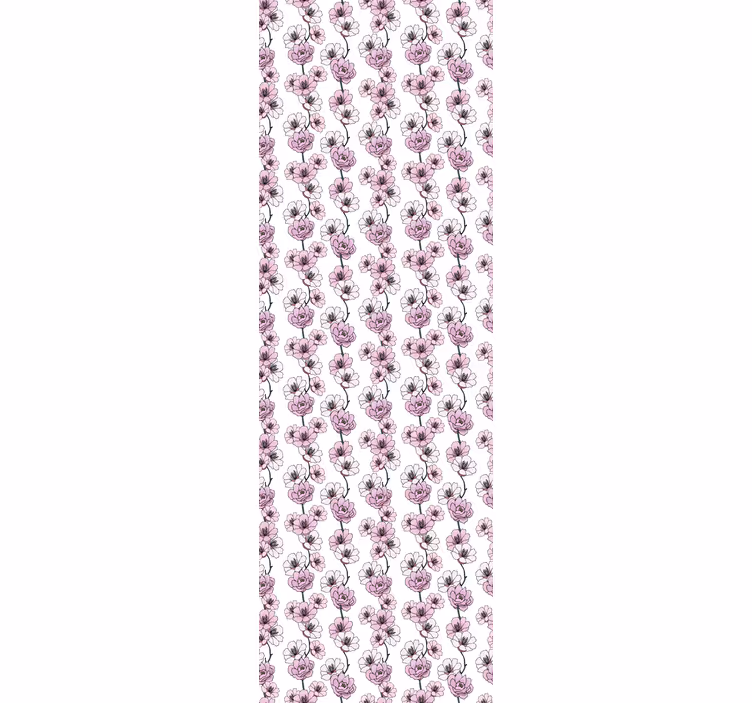 Floral Blossoms flowers wallpaper - TenStickers