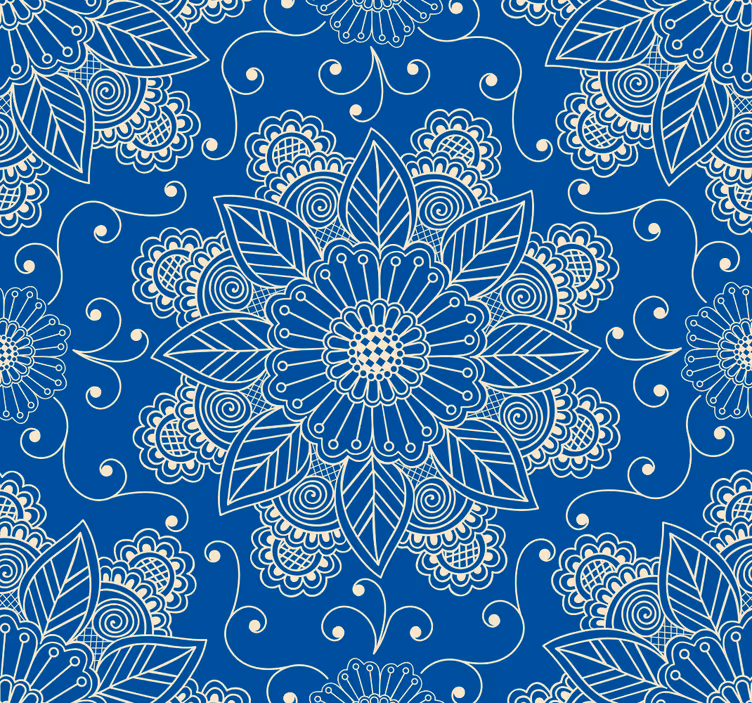 Ornate Blossoms wallpaper flowery - TenStickers