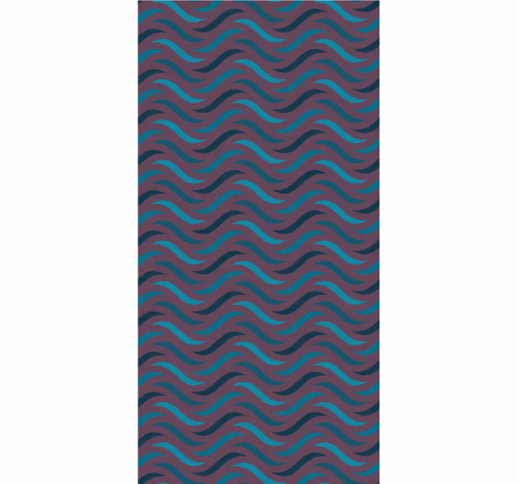 Wavy Pattern living room wallpaper - TenStickers