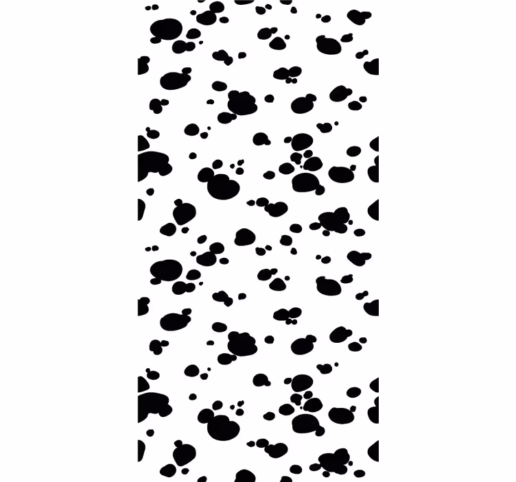 Paw Print Pattern wallpaper of a dog - TenStickers