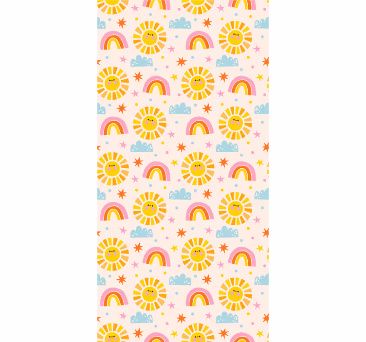 Sunshine Rainbows wallpaper for the nursery - TenStickers