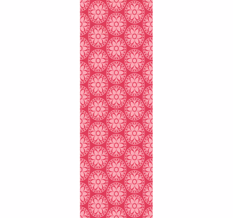 Geometric Floral Motif a pink wallpaper - TenStickers