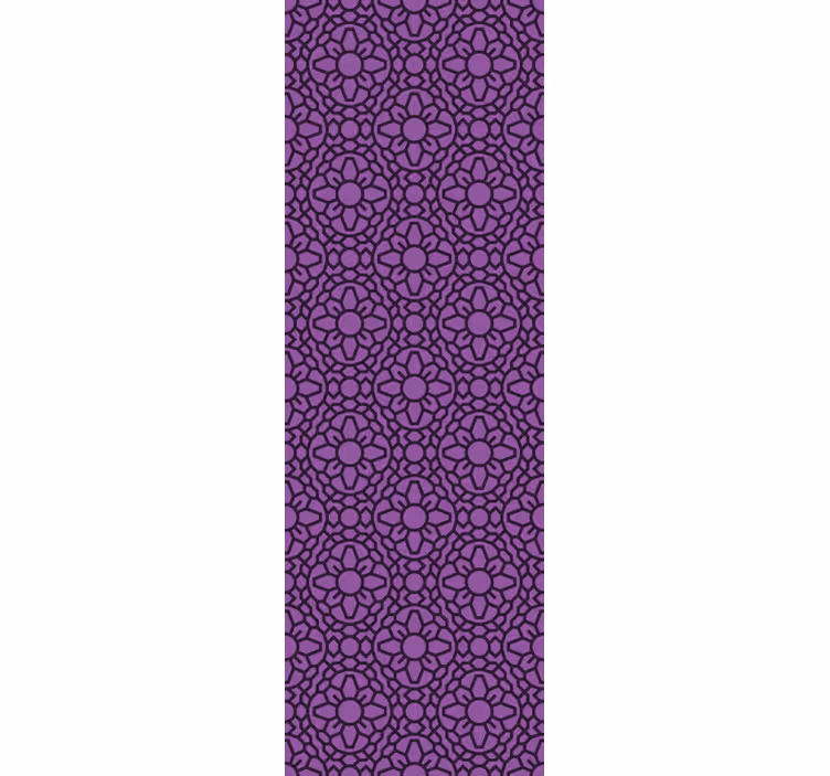 Floral Geometric Pattern wallpaper flowery - TenStickers