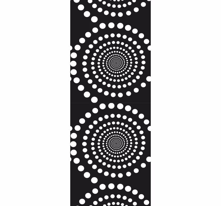 Teenage bedroom wallpaper concentric dots design - TenStickers