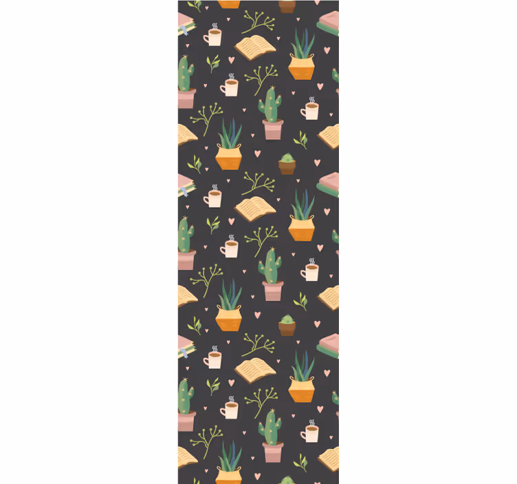 Cacti Coziness Pattern nature wallpaper - TenStickers