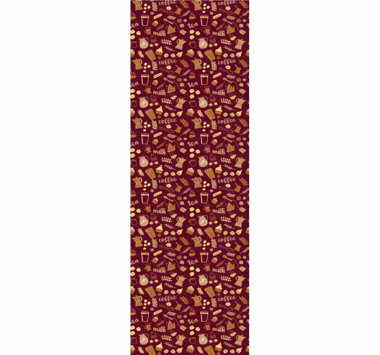 Beverage Motif Pattern kitchen wallpaper - TenStickers