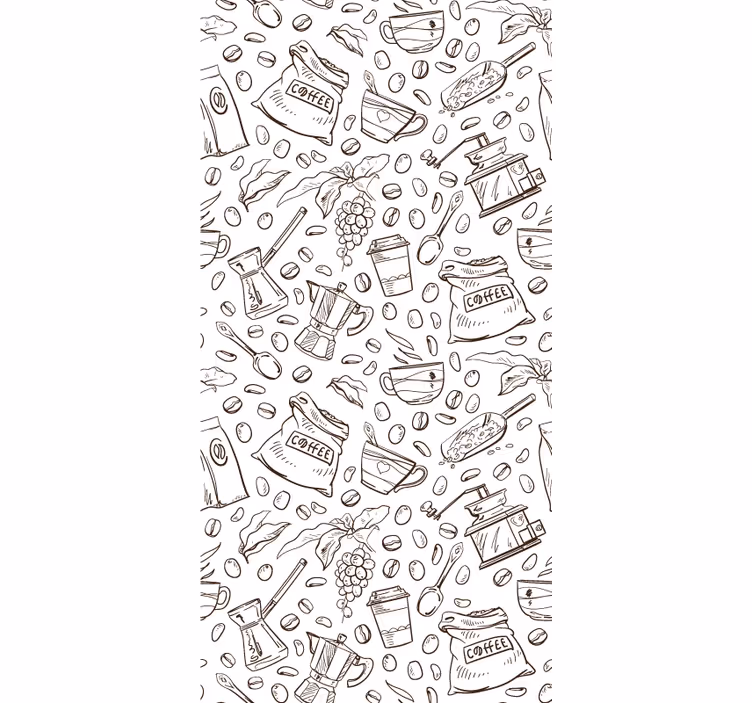 Coffee Motif Ensemble kitchen wallpaper - TenStickers