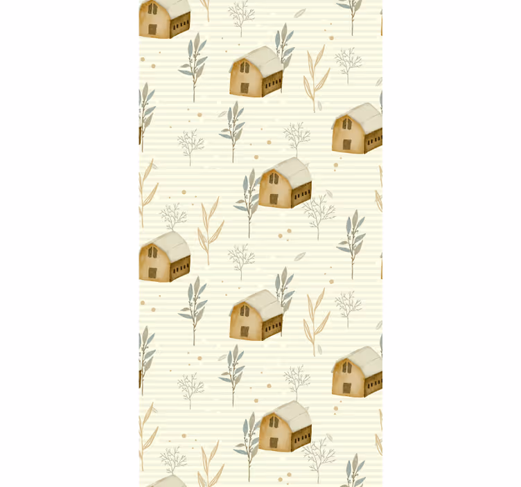Rustic Cabin Charm nordic wallpaper - TenStickers