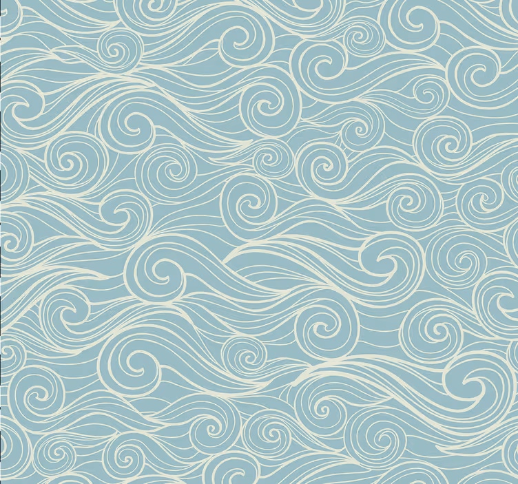 Relaxing ocean waves Bathroom Wallpaper - TenStickers