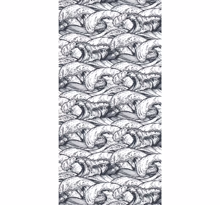 Agitated Ocean Bathroom Wallpaper - TenStickers