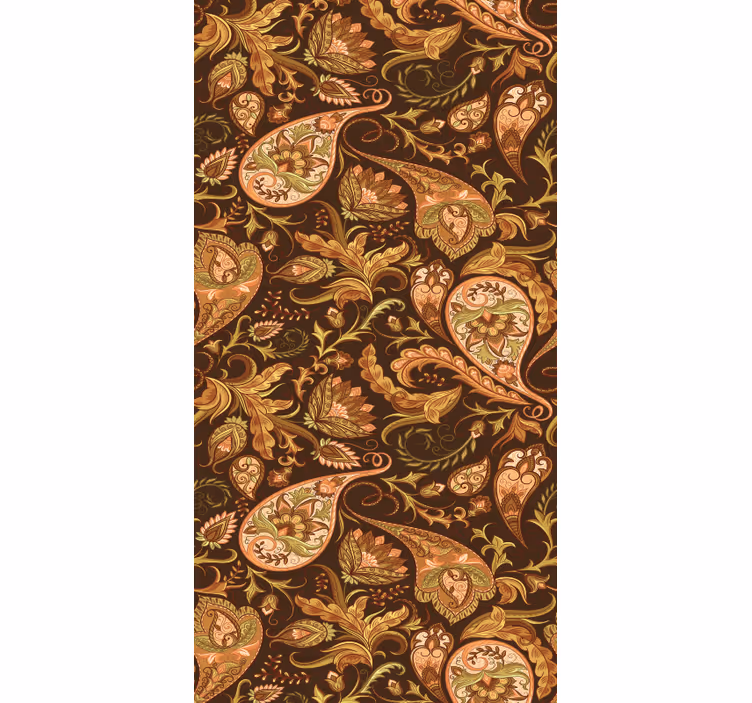 Ornate Botanical Motifs wallpaper flowery - TenStickers