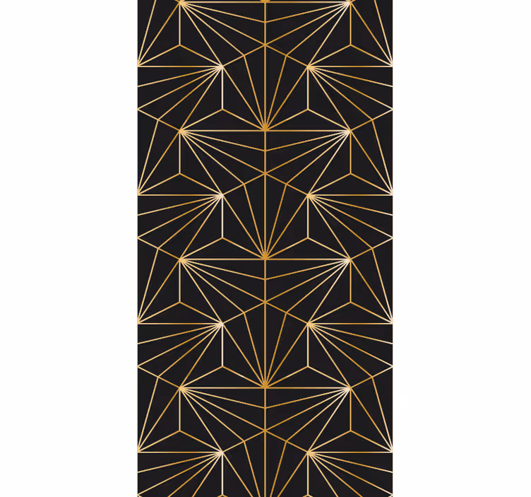 Geometric golden pattern Triangle Wallpaper - TenStickers