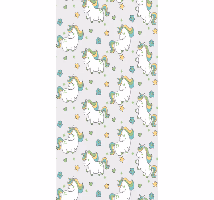 Unicorn Fantasy wallpaper childrens room - TenStickers