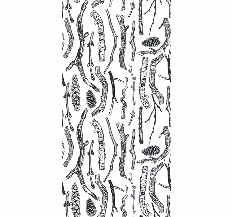 Woodland Sketches cute animal wallpaper - TenStickers