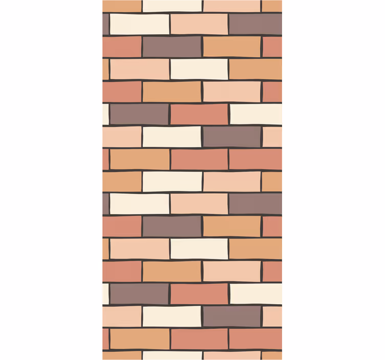 Brick wallpaper with brick motif design - TenStickers