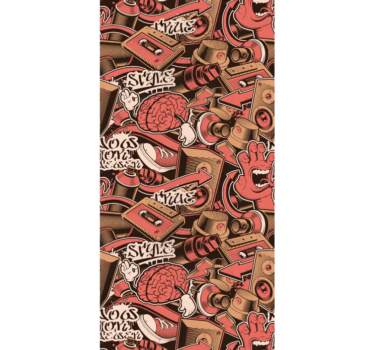 Eclectic Brainstorm art deco wallpaper - TenStickers