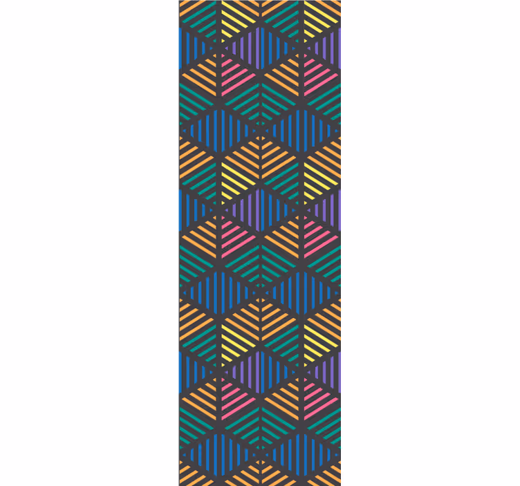 Wallpaper geometric geometric striped pattern - TenStickers