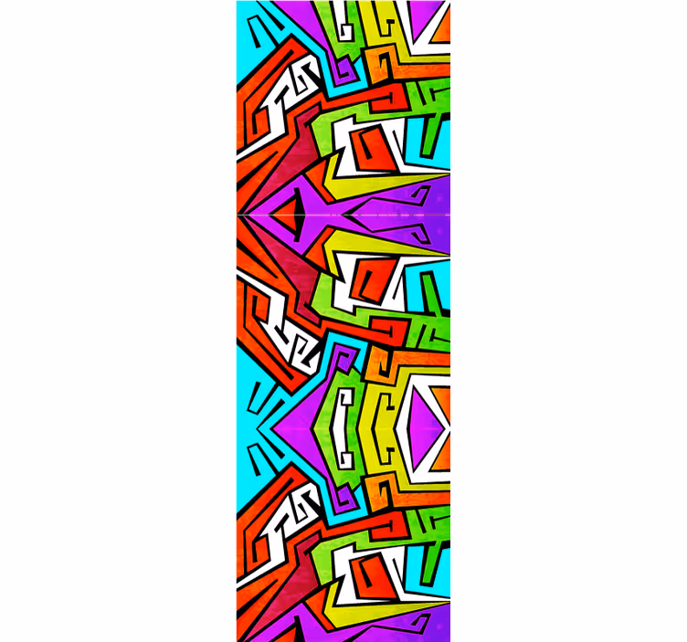 Teenage bedroom wallpaper geometric vividness - TenStickers