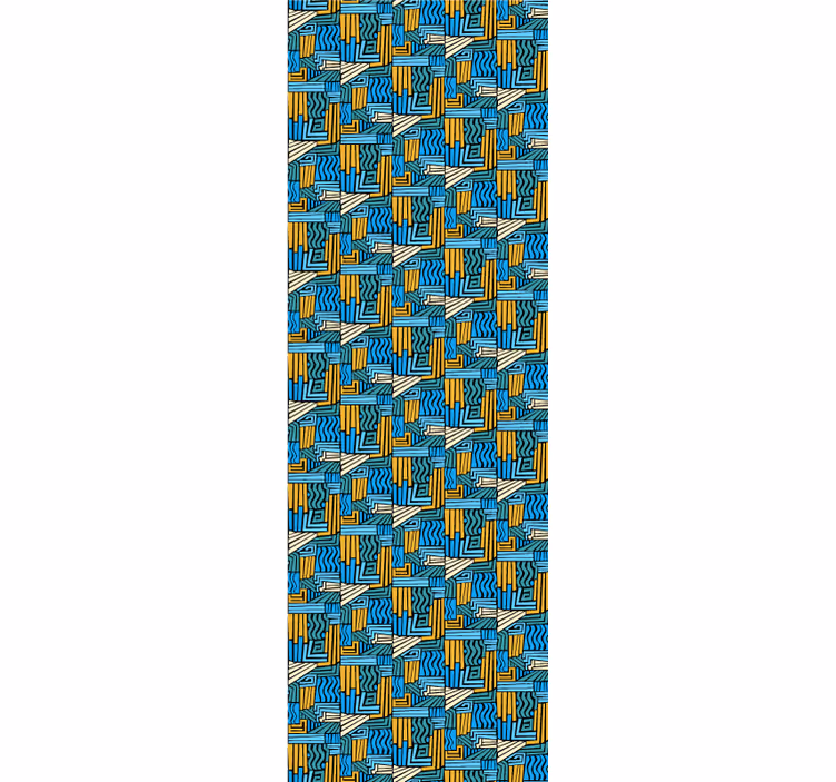 Wallpaper geometric interwoven design - TenStickers