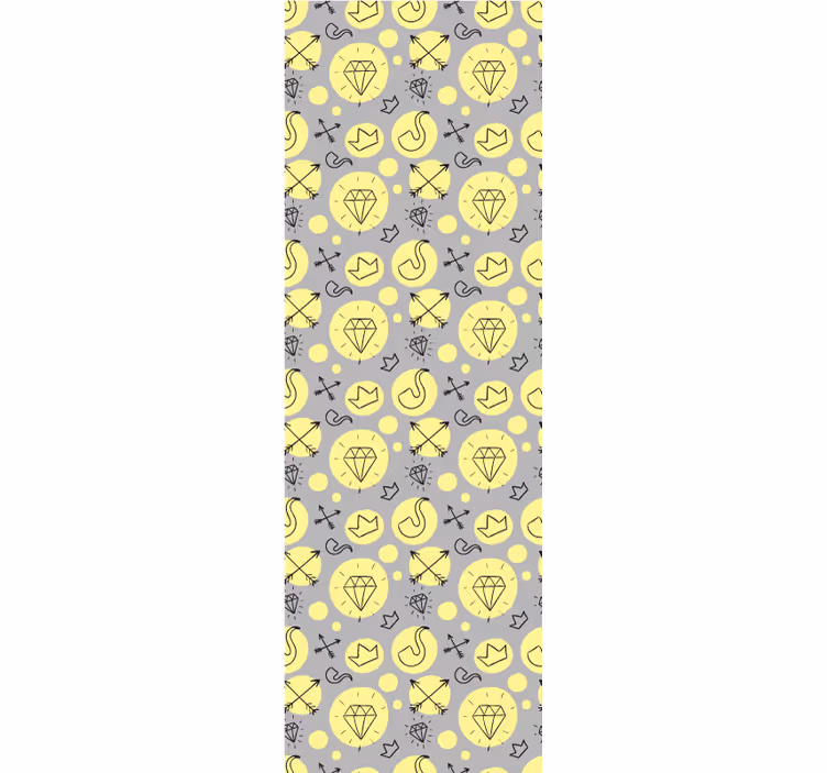 Doodle Symbols Blend art deco wallpaper - TenStickers