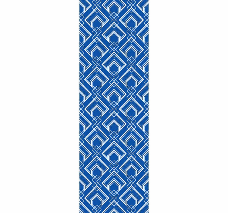 Wallpaper geometric blue pattern - TenStickers