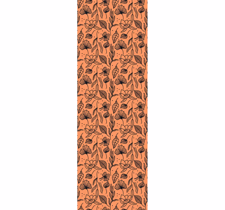 Floral Patterned Interior flowers wallpaper - TenStickers