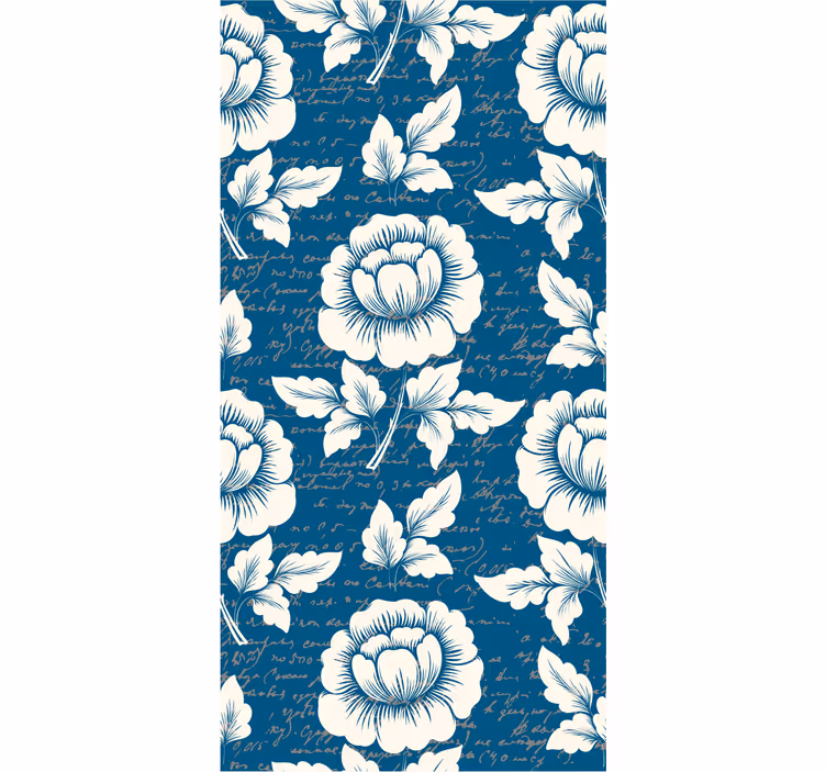 Elegant Floral Script wallpaper flowery - TenStickers