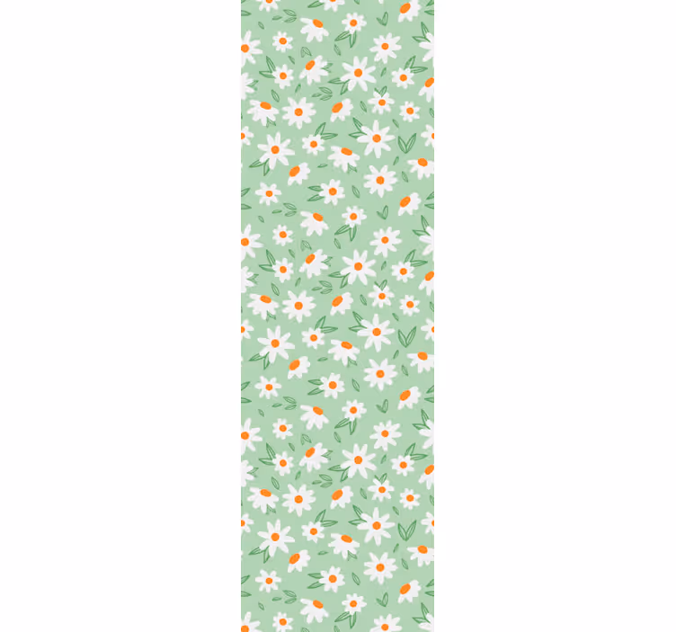 Floral Daisy Pattern flowers wallpaper - TenStickers