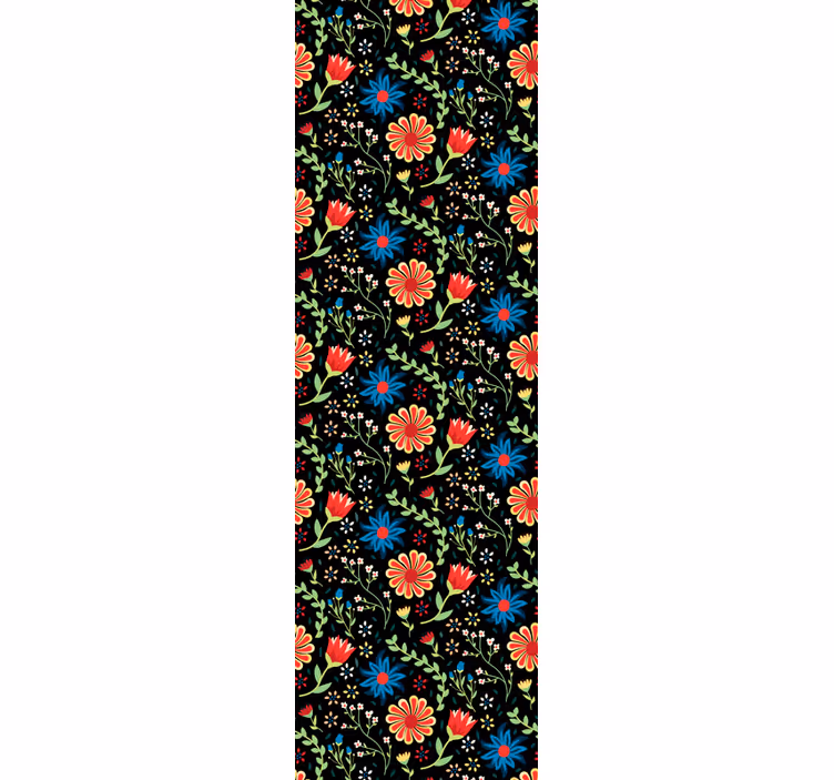 Floral Patterned Accent flowers wallpaper - TenStickers