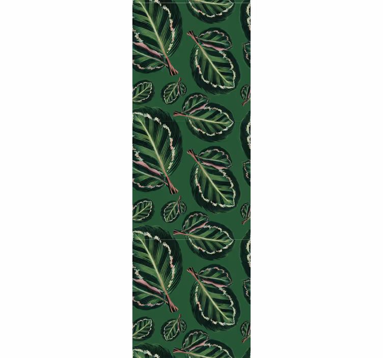 Lush green patterns leaves wallpaper - TenStickers