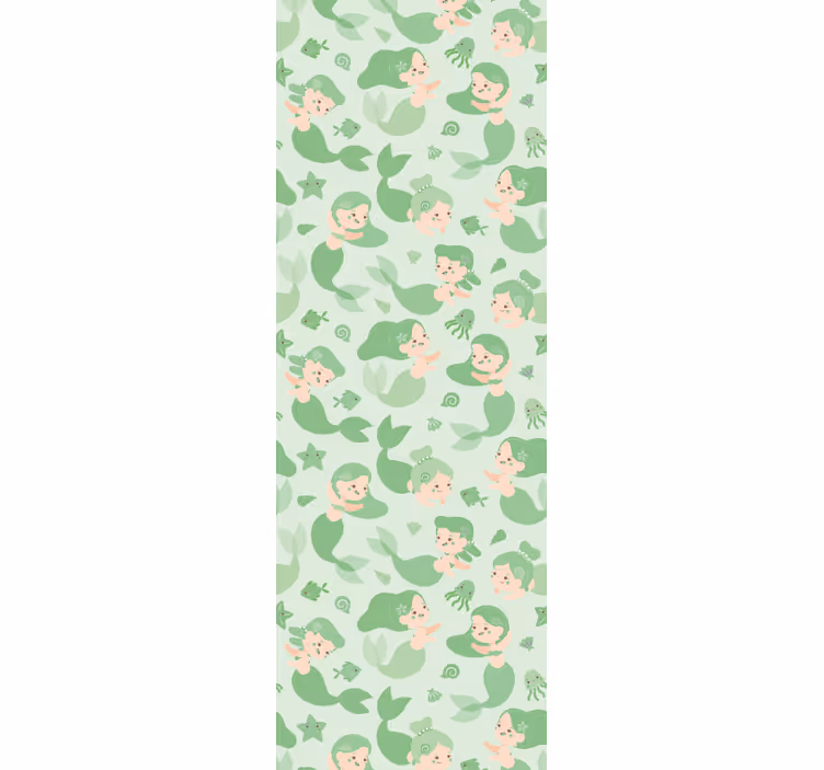 Playful Mermaids wallpaper childrens room - TenStickers