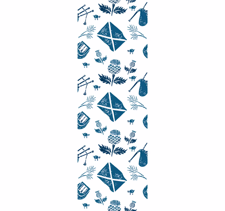 Living room wallpaper with medieval patterns - TenStickers