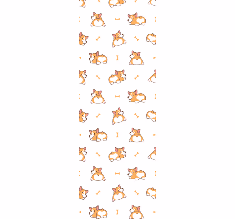 Playful Corgis wallpaper of a dog - TenStickers