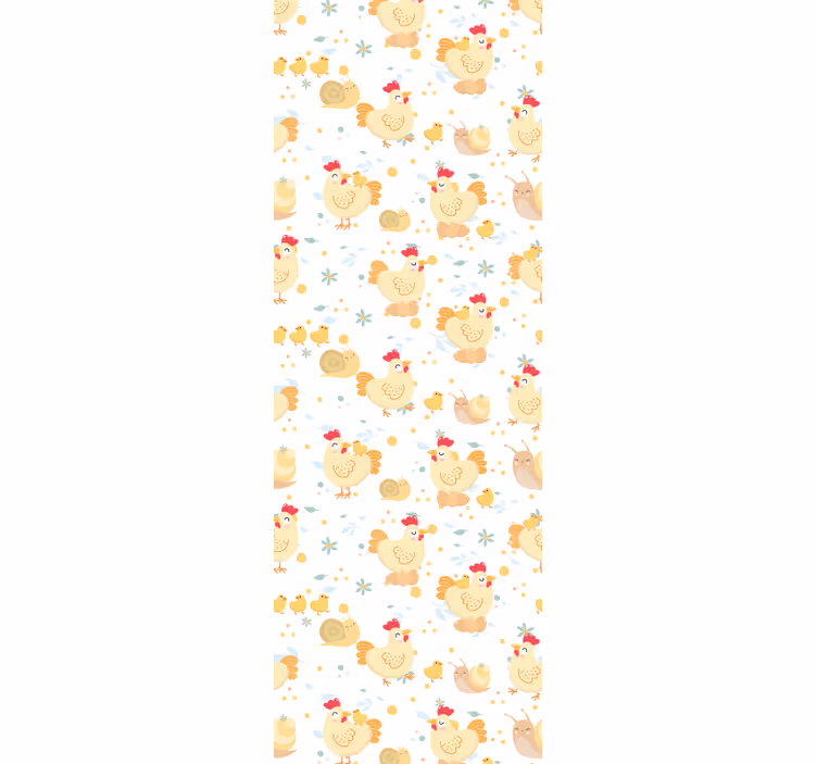 Charming Chickens cute animal wallpaper - TenStickers