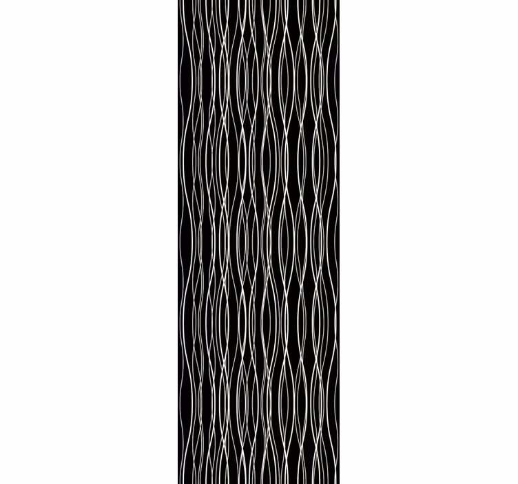Curvilinear Lines vertical striped wallpaper - TenStickers