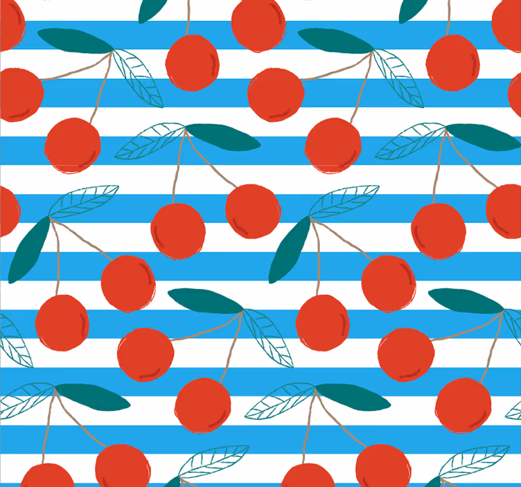 Abstract Fruit Pattern kitchen wallpaper - TenStickers