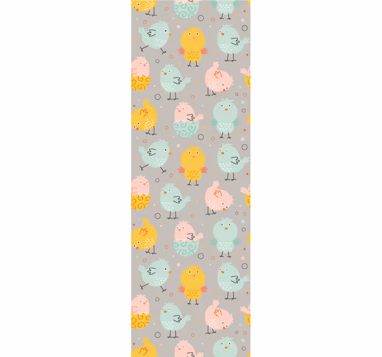 Chirpy Bird Pattern cute animal wallpaper - TenStickers