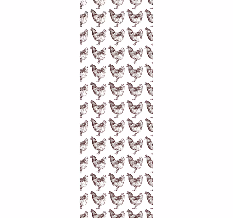 Hen Pattern Design cute animal wallpaper - TenStickers